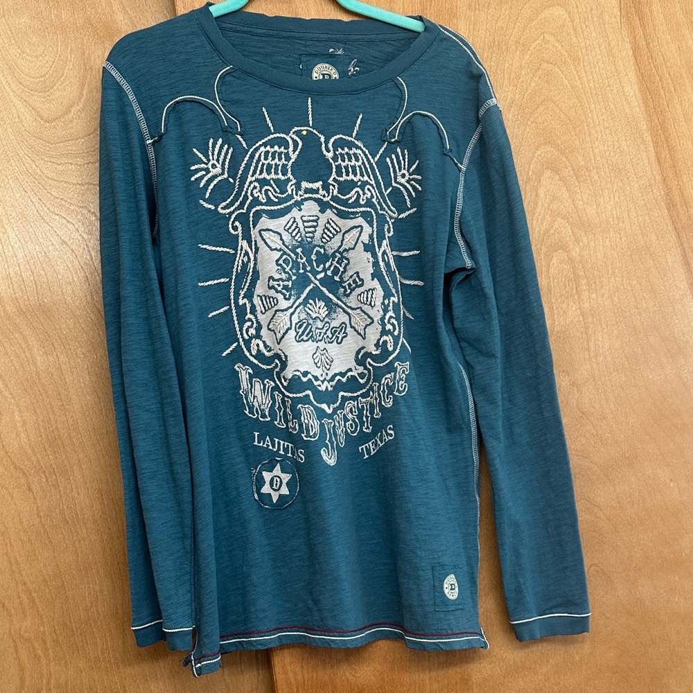 Double D Ranch Teal Wild Justice Long Sleeve Tee
